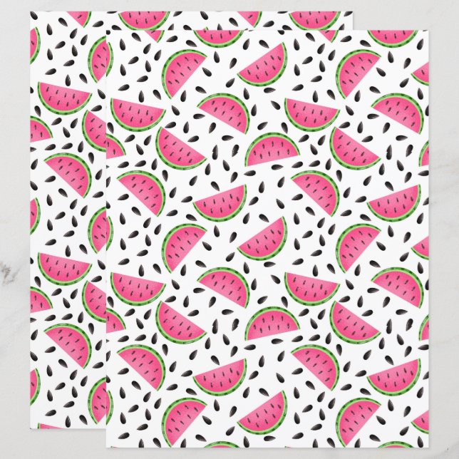 Watermelon Scrapbook Paper (Vorne/Hinten)