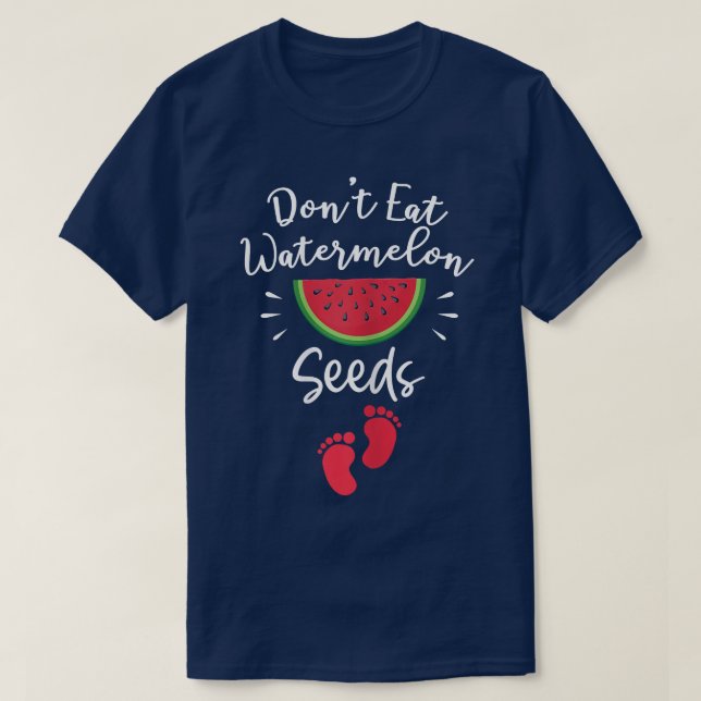 Watermelon Seeds Funny Pregnancy T-Shirt (Design vorne)