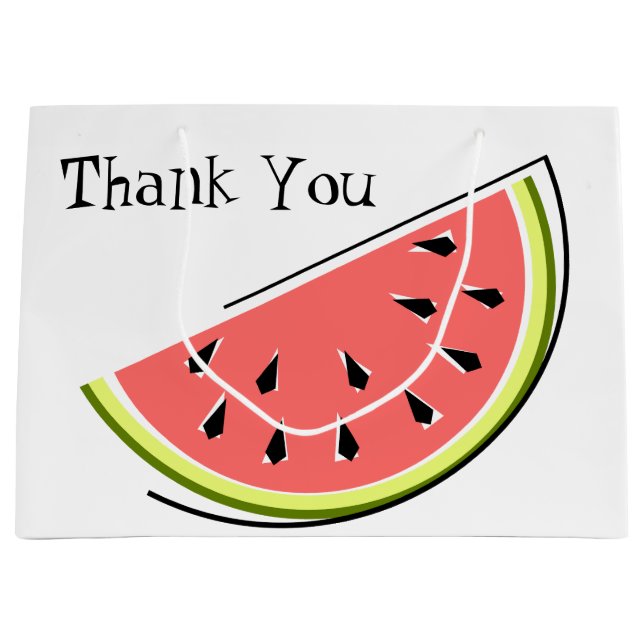 Watermelon Slice Danke Große Geschenktüte (Vorderseite)
