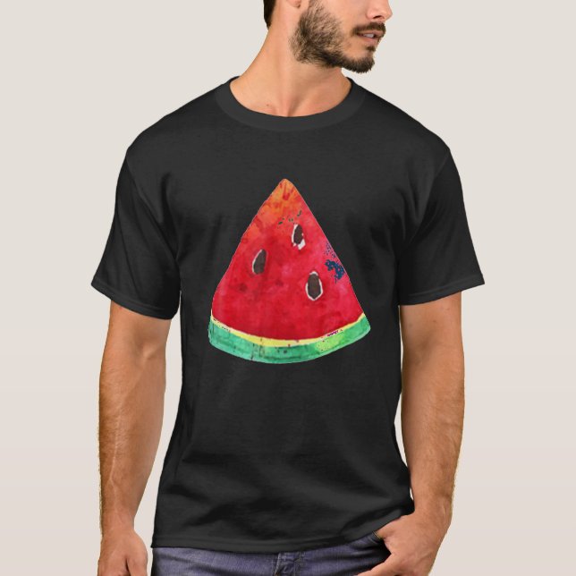 Watermelon Slice Fruchtgruppe Kostüm Funny T-Shirt (Vorderseite)