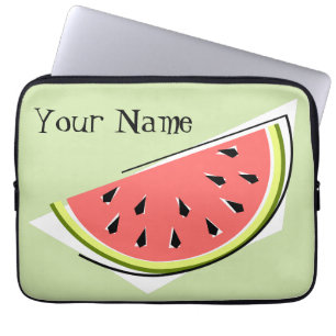 Watermelon Slice Green Name Notebook-Hülle Laptopschutzhülle