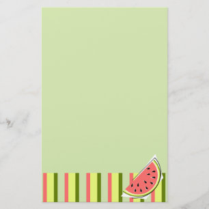Watermelon Slice Green Stripe Klassische Schreibwa Briefpapier