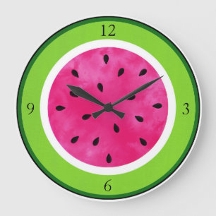 Watermelon Slice Große Wanduhr