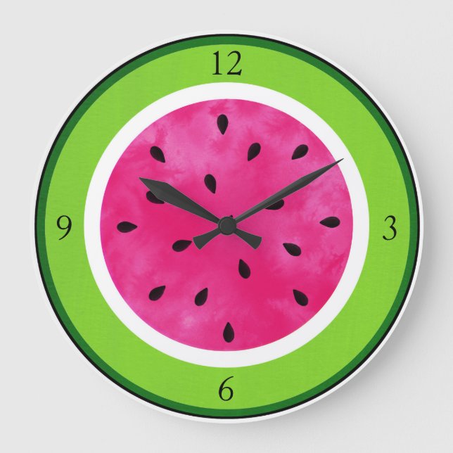 Watermelon Slice Große Wanduhr (Vorderseite)