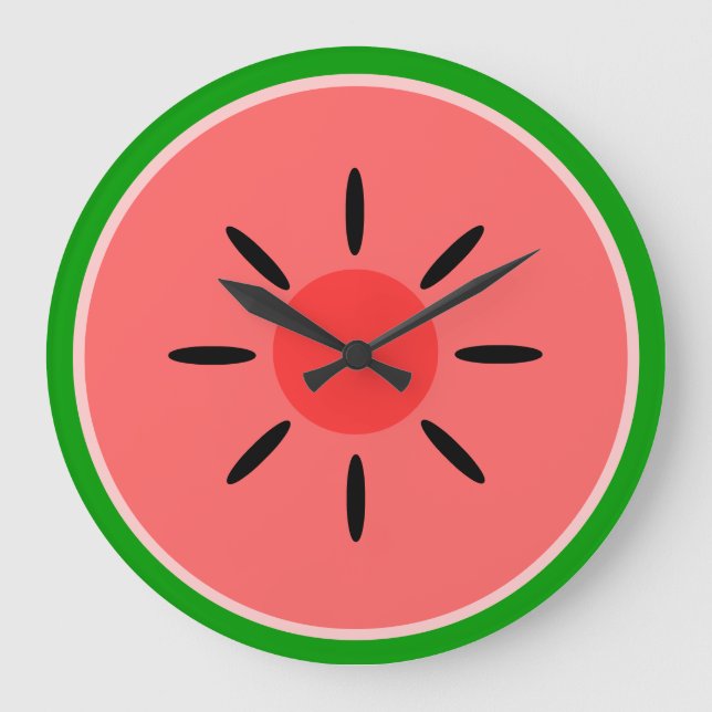 Watermelon Slice Große Wanduhr (Vorderseite)