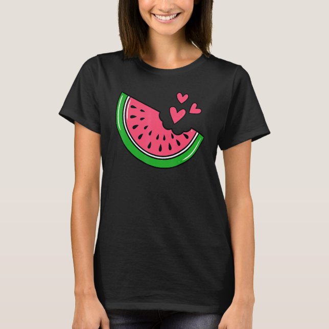 Watermelon Slice Melon Sommerferien Saison T-Shirt (Vorderseite)