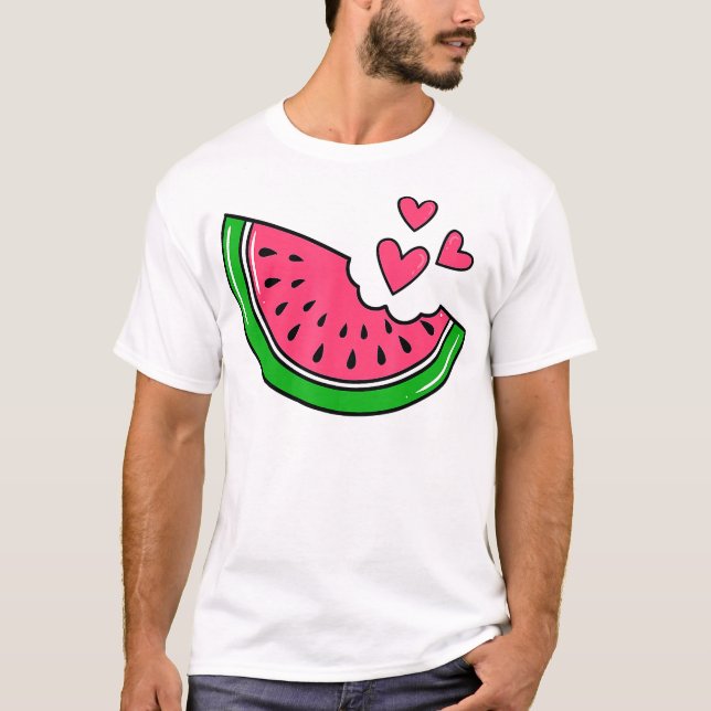 Watermelon Slice Melon Sommerferien Saison T-Shirt (Vorderseite)