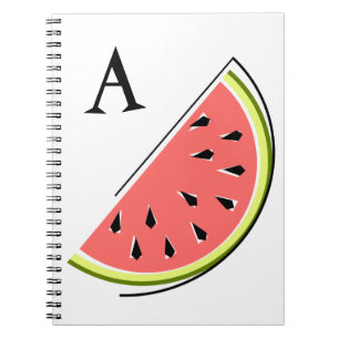 Watermelon Slice Monogram Notizblock