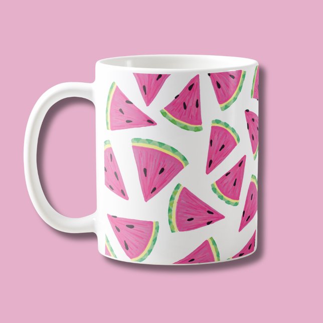Watermelon Slice Pattern Kaffeetasse (Watermelon pattern mug)
