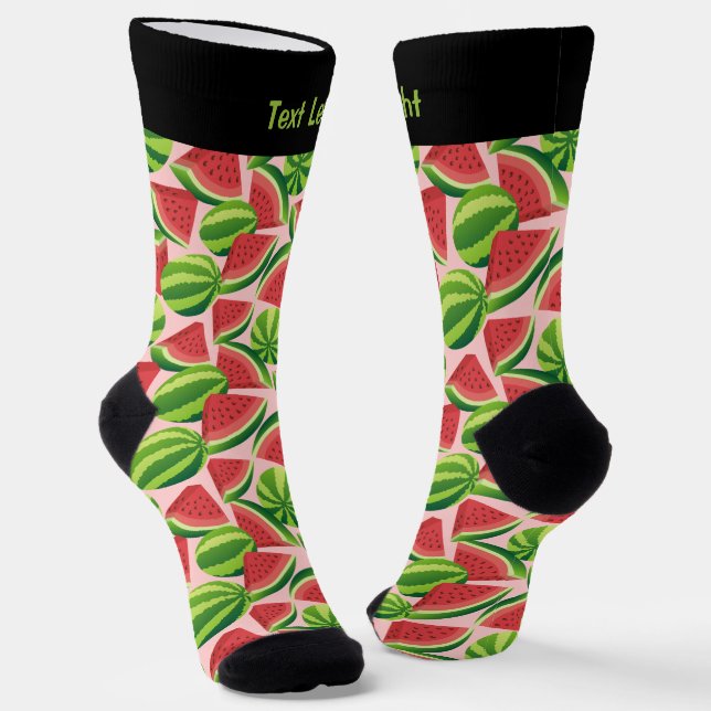 Watermelon Slice Pattern Socken (Gewinkelt)