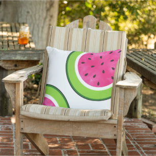 Watermelon Slice Pattern Square Kissen