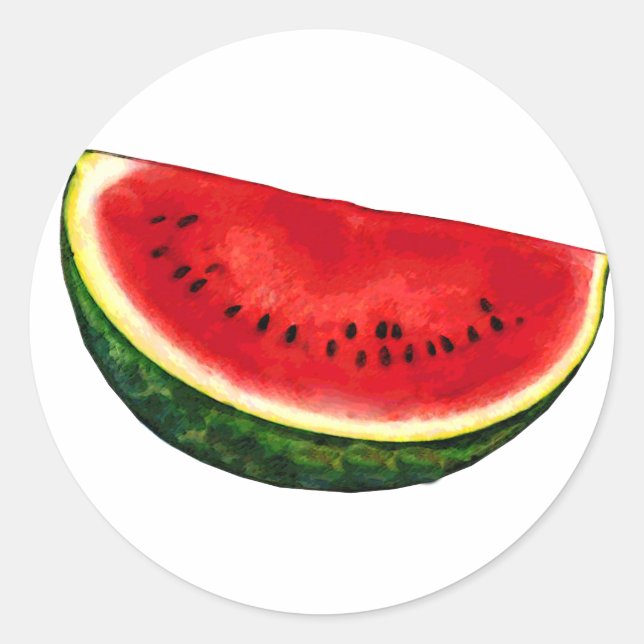 Watermelon Slice Runder Aufkleber (Vorderseite)