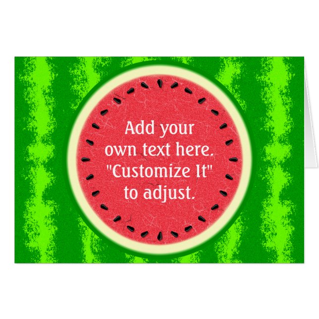 Watermelon Slice Sommer Obst Personalisiert (Vorderseite (Horizontal))