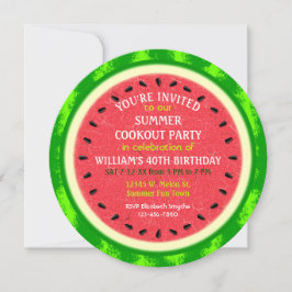 Watermelon Slice Summer Party Cookie oder Geburtst Einladung