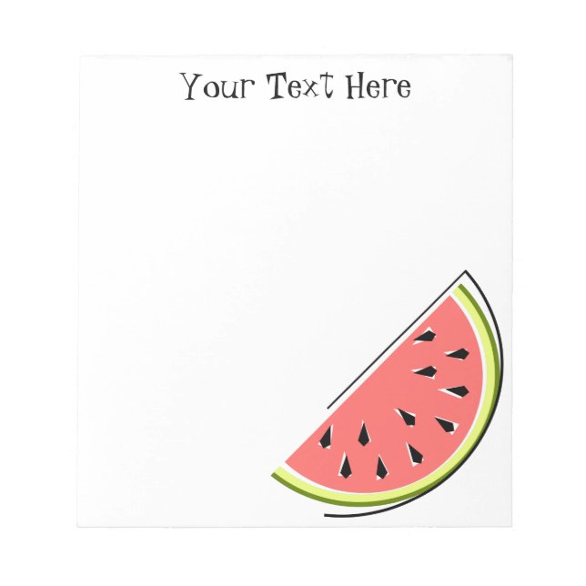 Watermelon Slice Text Notizblock (Vorderseite)