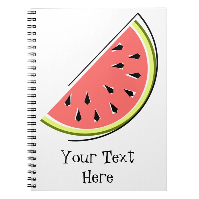 Watermelon Slice Text Notizblock (Vorderseite)