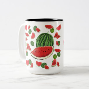 Watermelon Slice Zweifarbige Tasse