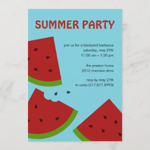 Watermelon Slices Sommer-Party Einladung
