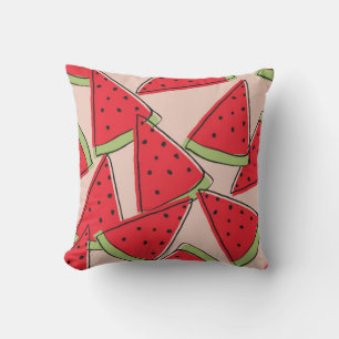 watermelon slices with pink background seamless pa kissen