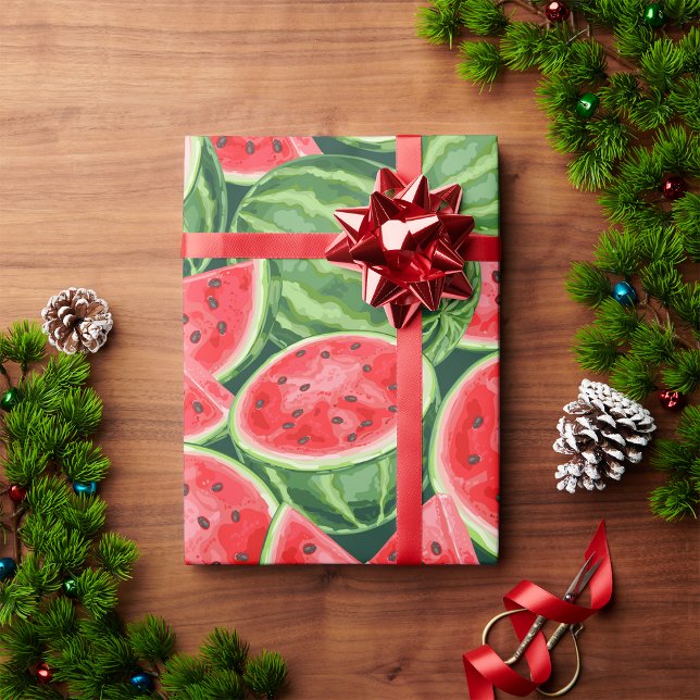 Watermelon Slices Wrapping Paper Geschenkpapier (Von Creator hochgeladen)