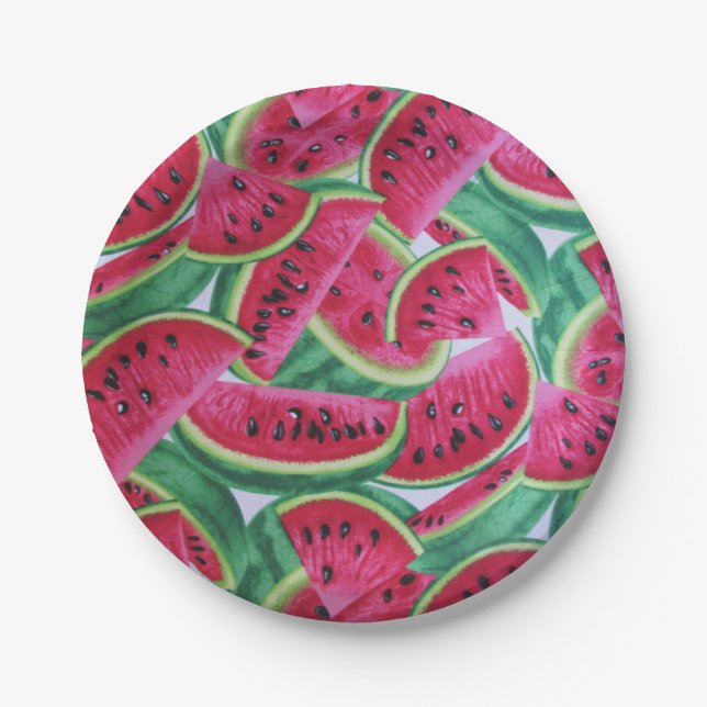 Watermelon Sommer Party Papier Teller (Vorderseite)
