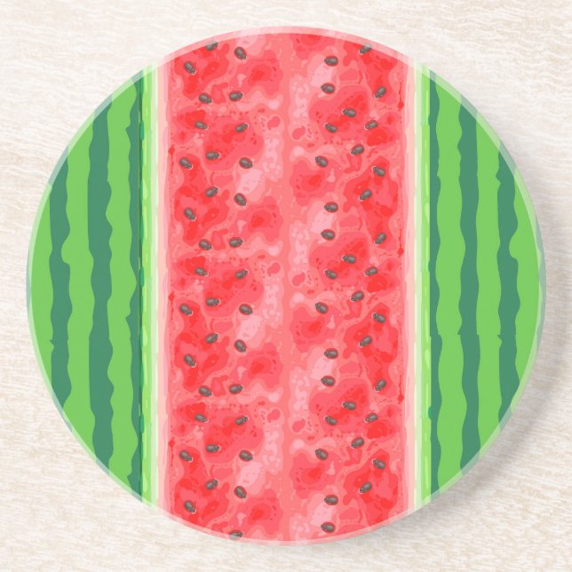 Watermelon Sommerkulturen Getränkeuntersetzer (Vorne)
