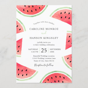 Watermelon Sommerliche Hochzeiten Einladung