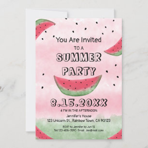 Watermelon Sommerliche Party Einladungen