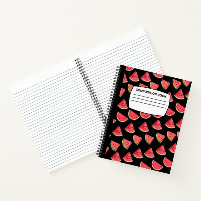 Watermelon Spiralkomposition Notebook Notizbuch (Innenseite)
