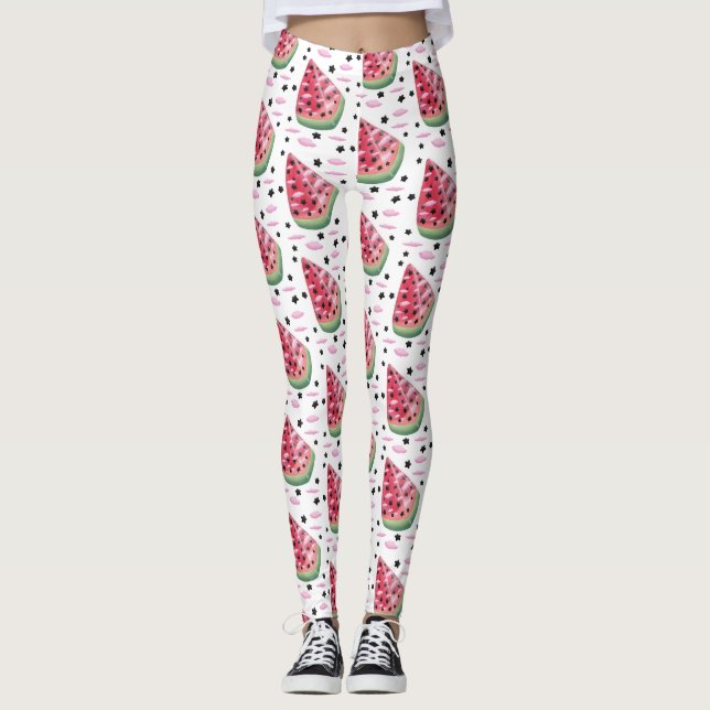 Watermelon star  leggings (Vorderseite)