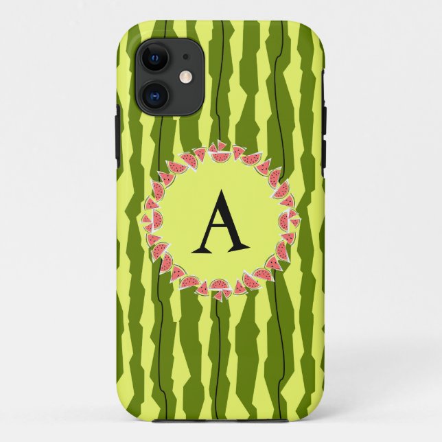 Watermelon Streifen "Monogram" iPhone 5 Fall Case-Mate iPhone Hülle (Rückseite)