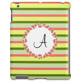 Watermelon Stripe Classic "Monogram" iPad Gehäuse Case-Mate iPhone Hülle