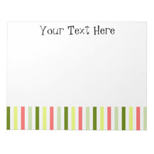 Watermelon Stripe dünner Text Notizblock