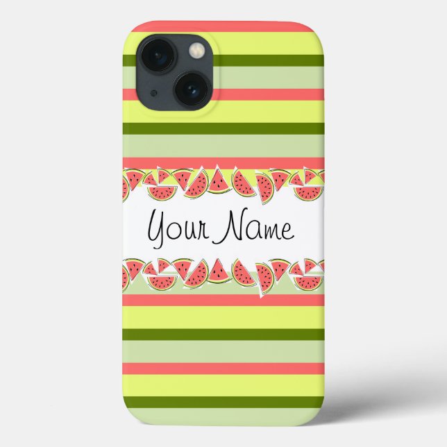 Watermelon Stripe Klassischer Name iPad Mini Fall Case-Mate iPhone Hülle (Rückseite)