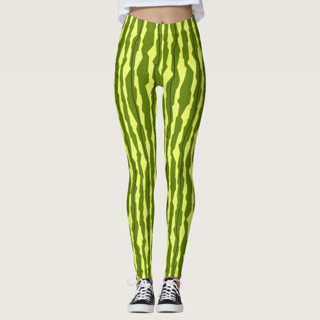 Watermelon Stripe Leggings (Vorderseite)