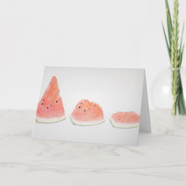 Watermelon Studie A Watercolor Karte (Vorderseite)