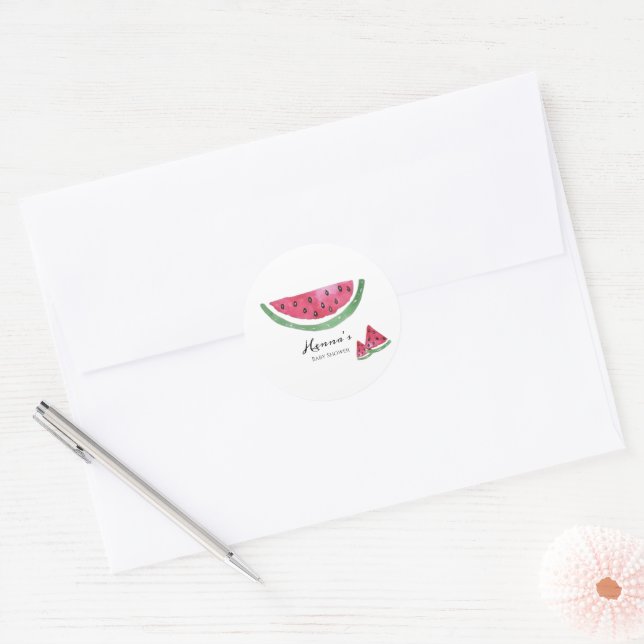 Watermelon Summer Baby Shower Sticker  (Umschlag)