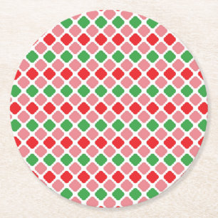 Watermelon Summer Digital Paper-56201 Runder Pappuntersetzer