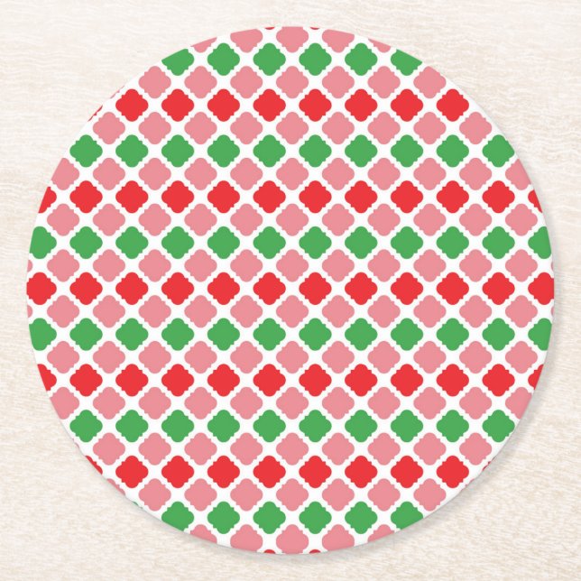 Watermelon Summer Digital Paper-56201 Runder Pappuntersetzer (Vorderseite)