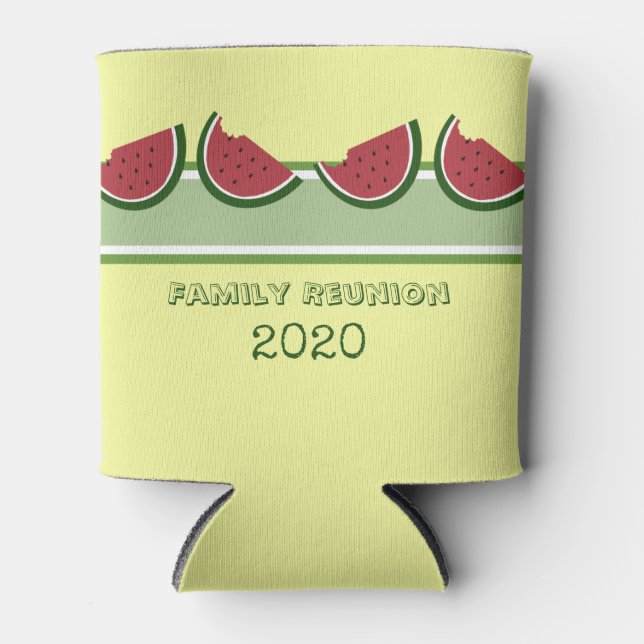 Watermelon Summer Family Wiedersehen Fun Gelb Dosenkühler (Vorderseite)
