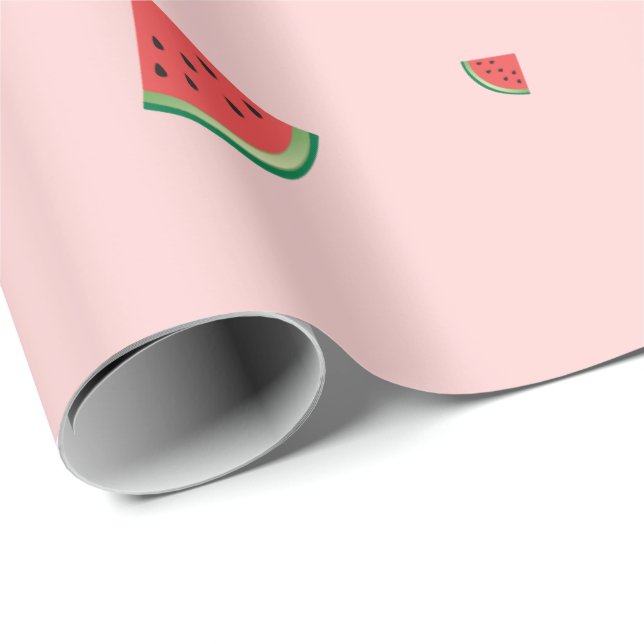 Watermelon Summer Fruit Sweet Pink Geschenkpapier (Rolleneckpunkt)