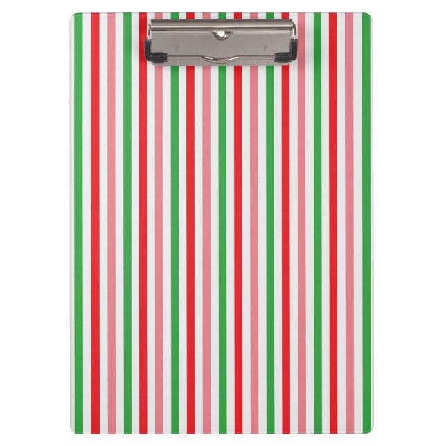 Watermelon Summer Stripes Digitales Papier Klemmbrett (Vorderseite)