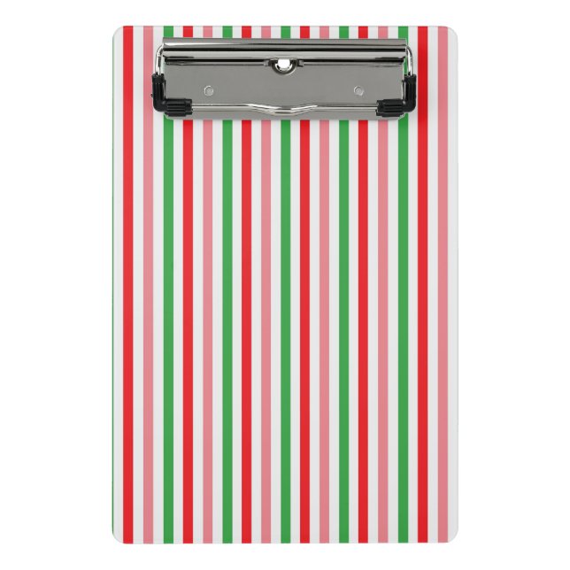 Watermelon Summer Stripes Digitales Papier Mini Klemmbrett (Vorderseite)