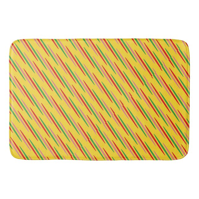 Watermelon Summer Stripes Pattern-56204 Badematte (Vorderseite)