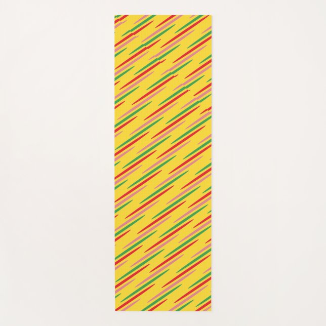 Watermelon Summer Stripes Pattern-56204 Yogamatte (Vorderseite)