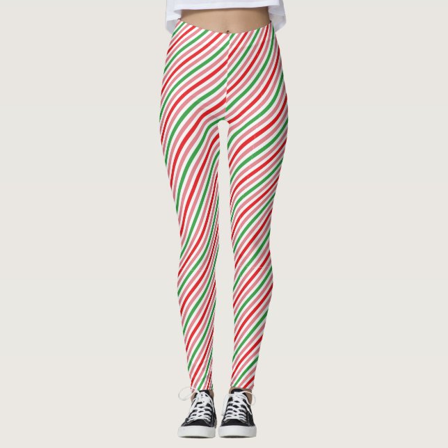 Watermelon Summer Stripes Pattern-56206 Leggings (Vorderseite)