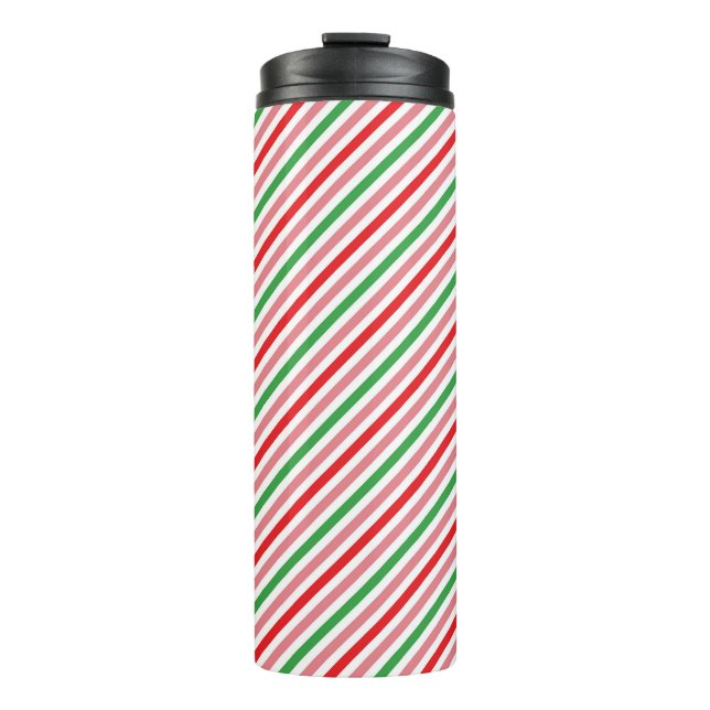 Watermelon Summer Stripes Pattern-56206 Thermosbecher (Vorderseite)