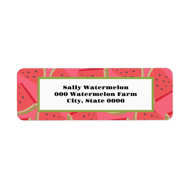 Watermelon Summer Time Address Labels (Vorne)