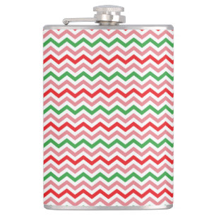 Watermelon Summer Zigzag Streifen Muster-56209 Flachmann