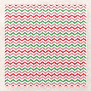 Watermelon Summer Zigzag Streifen Muster-56209 Glasuntersetzer